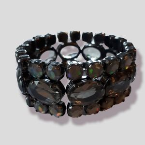 Smoke grey crystal bracelet